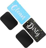 Levemolo Simple Flip Magnet Sign for Dishwasher Washing Machine Double-Side Magnetic Clean Dirty Indicator