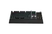 Philips SPK8614 USB Wired Mechanical Gaming Keyboard with RGB LED Backlight and Wrist Rest Pad for Computer, PC, Laptop, Black