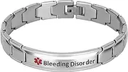 [Smarter LifeStyle] Elegant Surgical Grade Steel Medical Alert ID Bracelet, Men's, 316L Surgical Steel