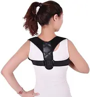 AIMALL Unisex Adjustable Posture Corrector with Magnetic Therapy, 29-41 Inch Breathable Neoprene Back and Shoulder Brace, Clavicle Support Strap for Back Pain Relief and Improved Posture