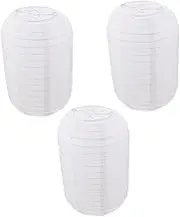 3pcs Japanese Style Foldable Paper Lanterns for Restaurant and Outdoor Decor Elegant White Hanging Lamp Shade Inspired by Traditional Culture for Izakaya and Garden Settings