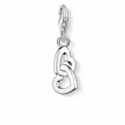 CC773 THOMAS SABO SILVER C/CLUB LOCKED HEARTS CHARM
