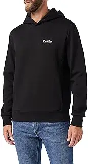 [Calvin Klein Jeans] Calvin Klein Mens Sportswear, Micro Logo Hoodie, Ck Black, X-Large