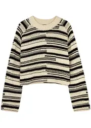 Day Birger ET Mikkelsen Valery Striped Cotton Jumper - Black - S (UK8-10 / S) S (UK8-10 / S)