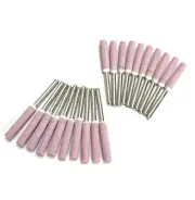 10Pcs 4.8mm 3/16 Chainsaw Sharpener Burr Grinding Stone File Chain Tool E
