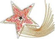 Glitter Star Shaped Iron Patch Rhinestone DIY Decor for Clothing Bags Accessories Stylish Star Applique for Clothing Repair Handicrafts Lightweight Compact Patch Ornaments