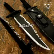 HAND MADE BY IMPACT CUTLERY RARE CUSTOM D2 RAMBO 2 SURVIVAL BOWIE KNIFE