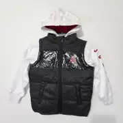 NWT Air Jordan Toddler Puffer Vest Hooded Jacket Sz 4T Jumpman Full Zip Pockets