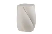 Amalfi Swirled Cement Stone Wash Side Table White 35x35x45cm