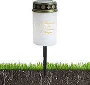 Cemetery Lamp for Grave | Ritual LED Candle Stake Light | Weatherproof Memorial Lights for Garden, Cemetery, Pathway, Graveyard, Home & Outdoor Remembrance Decoration
