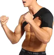 Shoulder Brace for Men and Women Rotator Cuff, AC Joint Pain Relief Arm Immobilizer Wrap, Support and Compression Sleeve for Torn Rotator Cuff, Tendonitis, Dislocation, AC Joint, Bursitis