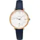 FOSSIL 手錶 ES3843 白面 玫瑰金框 深藍色錶帶 36mm 女錶