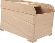 Cabilock Solid Wood Rice Box Storage Boxes with Lids Bins for Kitchen Rice Storage Bin Food Storage Container Food Containers with Lids Cereal Container Rice Bucket with Lid Wooden Beige