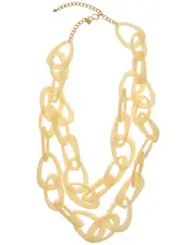 Kenneth Jay Lane Plated Resin Link Necklace