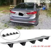For Hyundai Elantra Carbon Fiber Rear Lip Bumper Diffuser Shark Fin Spoiler Wing (for: Hyundai)