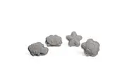 Silicone Character Sand Moulds - Bigjigs Toys in Blush Pink, Cherry Red, Dove Grey, Eggshell Green, Ocean Blue, Stone Grey