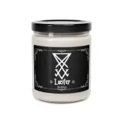 Lucifer Candle Lucifer Sigil Satanic Decor Devil Altar Witchy Demonic Ritual