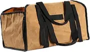 Amosfun 1Pc Heavy Duty Firewood Storage Bag Canvas Log Carrier for Camping and Outdoor Use Portable Wood Tote for Bonfires and Fireplaces