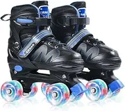 Roller skates kids Roller boots,8 Light up Wheels and 4 Sizes Adjustable.Rollerskates for Kids Beginners, Suitable for Indoor Outdoor