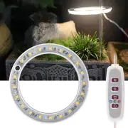LED Plant Growth Light USB Powered Ring Grow Lamps with Timer Switch Dimmable Fu