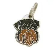 Dog name ID Tag, Griffon Belge, Personalized, Engraved, Handmade, Charm