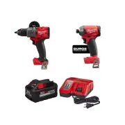 Milwaukee Hammer Drill + Impact Driver 18V Li-Ion Cordless w/ 8.0Ah Starter Kit