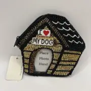 I Love My Dog Beaded Coin Purse Picture Frame cute!