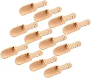 UPKOCH 12pcs Small Wooden Spoon Jar Pots Jam Jars Scoop Sea Salt Serving Automatic Containers Small Container Bowl Holder Teaspoon Stirrer Lids Seasoning Jar Spoons Dishwasher Salt Jar