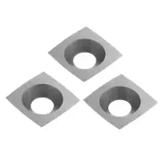 3pcs 11mm Square Straight Carbide Cutters with 2" Edge Radius Cutter Knives
