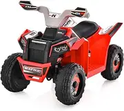 HONEY JOY Kids Ride On Car, 6V Battery Powered Motorized Toy Car with Direction Control, Large Seat, Forward/Reverse Switch, 4 Wheeler Ride On ATV for Toddler Boys & Girls Age 3-6 Years Old (Red)