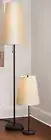 3pc Set Floor Lamp Table Desk Lamps Bedside Side Light Stand Reading Black Metal