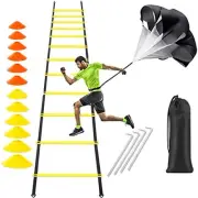 Speed Agility Ladder Training Set, Soccer Football Training Equipment Include...