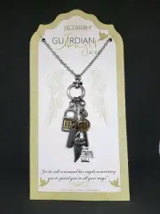 NEW JILZARAH Clay Beads GUARDIAN ANGEL Pendant Necklace KEY LOCK WING CHARM