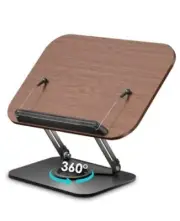 Book Stand for Reading,Book Holder, Height&Angle Adjustable, 360° Rotating