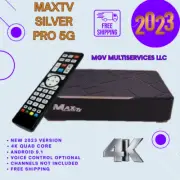 The Newest MaxTV Silver PRO 5G 2023 4K ULTRA-HD BOX+ANDROID 9.1 8GB MORE FASTER