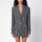 [Balmain] Single-breasted tweed blazer dress 40 FR Black