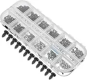 Hoement DIY Essential Self-Tapping Carbon Steel Screws Assortment 601pcs Kit Pan Head Sheet Metal Screws for Plastic Wood