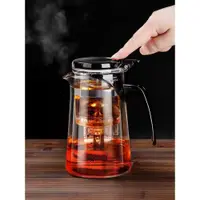 在飛比找ETMall東森購物網優惠-飄逸杯泡茶壺茶水分離一鍵過濾茶壺沖茶器耐高溫玻璃茶杯茶具家用