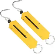 [ibasenice] 2pcs Portable Scale Hook Vintage Hanging Produce Scale Iron Yellow