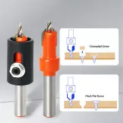 5PCS Wood Countersink Drill Bits Woodworking Round Shank Bit Set With Hex Wr LLI