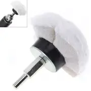 3'' Semicircular White Cloth Polishing Wheel Mirror Polishing Buffer Cotton Pad