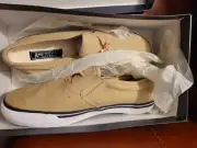 American Living Slip On Martin Khaki Canvas Deck Shoes Size 9.5 Nib