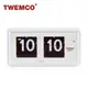 TWEMCO 機械式翻頁鐘 德國機芯 方形可壁掛及桌放 QT-30 白色