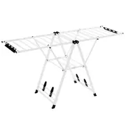 Costway Clothes Drying Rack Foldable Drying Rack w/20 Drying Rails Gullwing Clothing Stand White