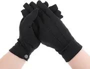 [TIESOME] Cotton Gloves Men, Women Formal Cloth Gloves with Snap Cuff Uniform Gloves for Marching Band Tuxedo Guard Gloves
