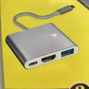 USB-C To 4k HDMI 3 In 1 Multi Ports Dongle Fast Data Transfer 5 GB/sec Adapter
