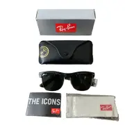 Ray-Ban RB4175 877 Matte Black & Gold Frame Cat Eye Glasses with Green Lenses