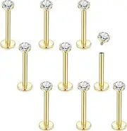 Xpircn 16G Labret Monroe Tragus Cartilage Helix Earring Piercing Jewelry Studs 6mm 8mm 10mm