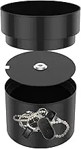 Flower Pot Diversion Safe with Key Lock, Secret Hidden Safe Box With False Bottom And Plastic Top, Hiding The Valuables Inside Flower Pot’s False Bottom, Plants Not Include (black)