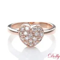 在飛比找ETMall東森購物網優惠-Dolly 14K金 輕珠寶0.50克拉玫瑰金鑽石戒指